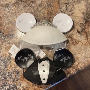 Bride and Groom Minnie and Mickey ears